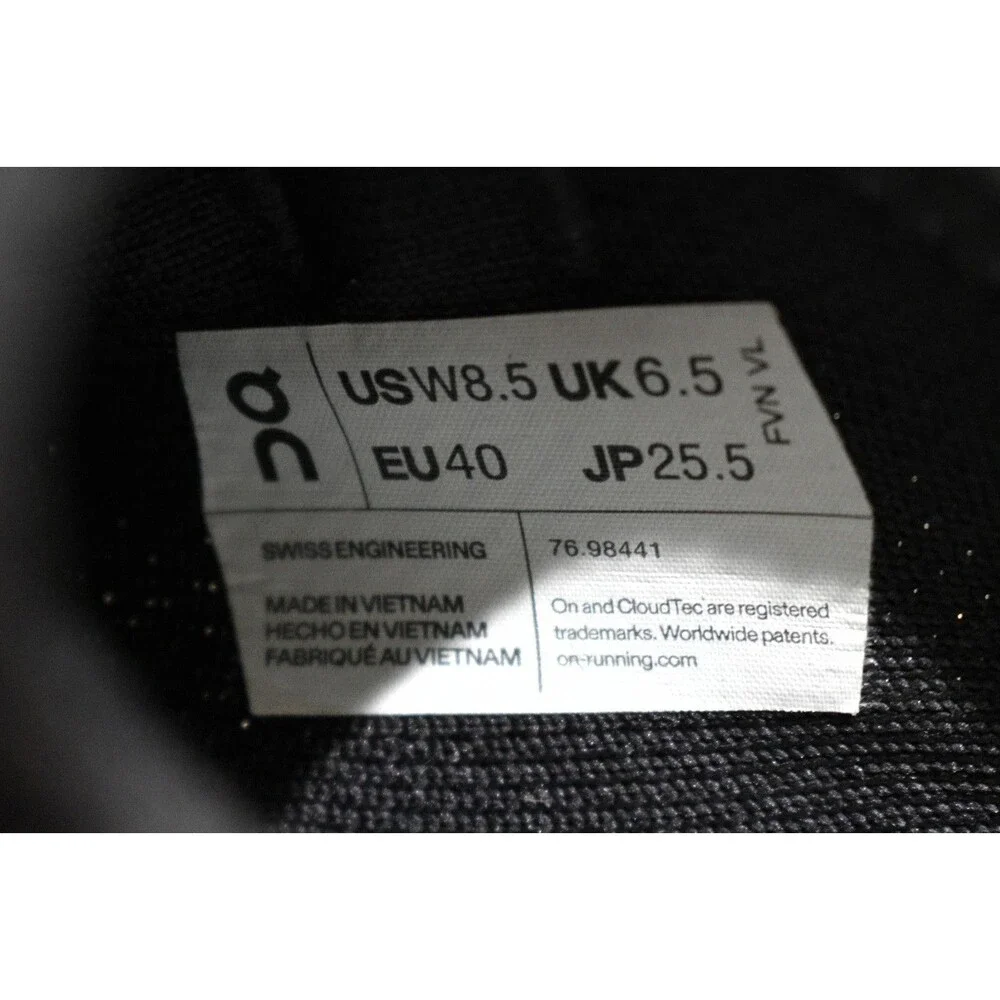 On Cloudeasy Womens Running Athletic Sneaker Black White 76.98441 US 8.5 EU 40